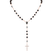 Náhrdelník s černými diamanty Elegant Cross2