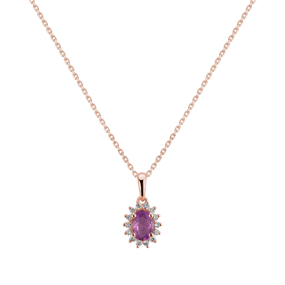 Přívěsek se safírem a diamanty Princess