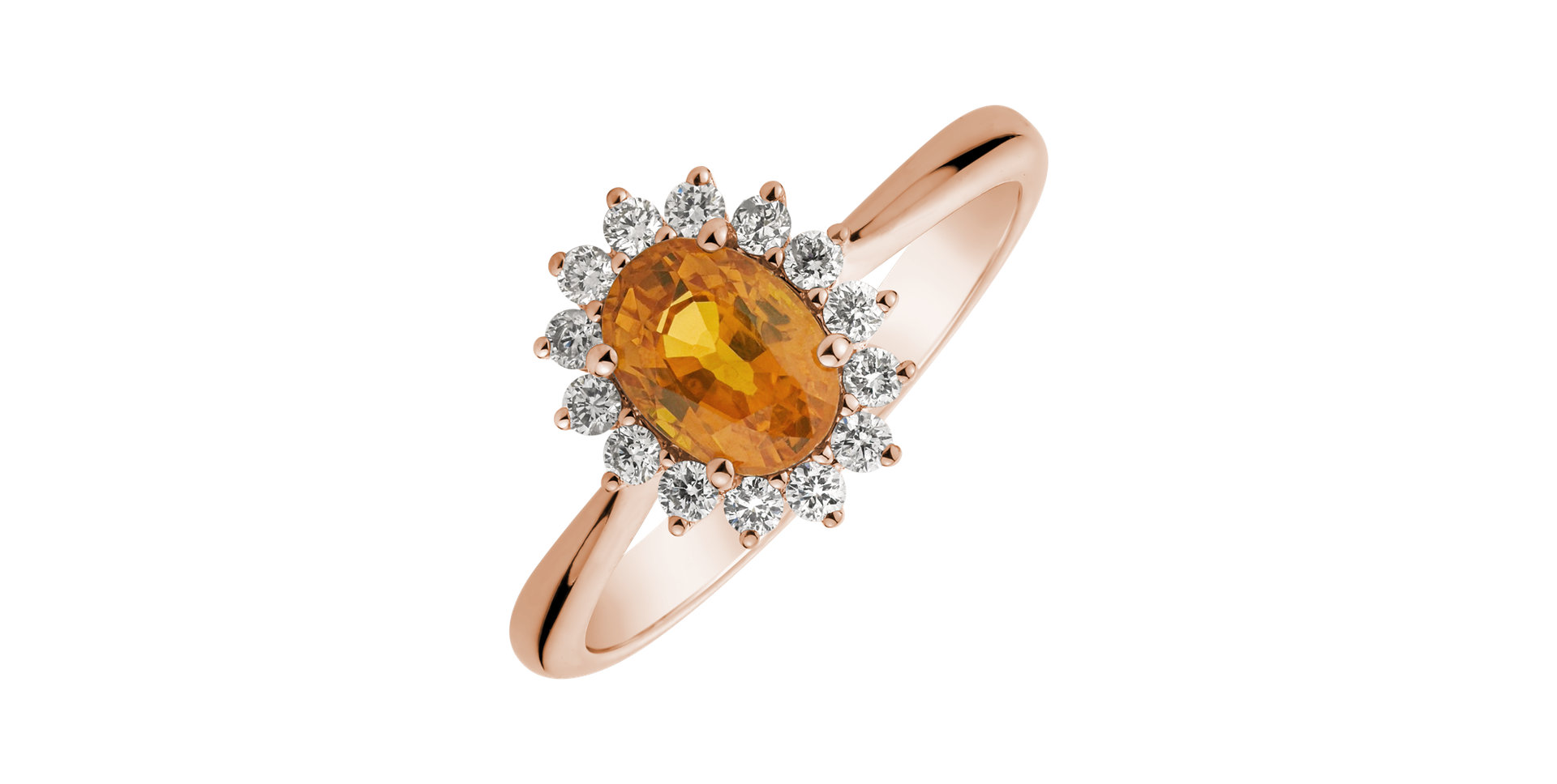 Prsten s diamanty a safírem Princess