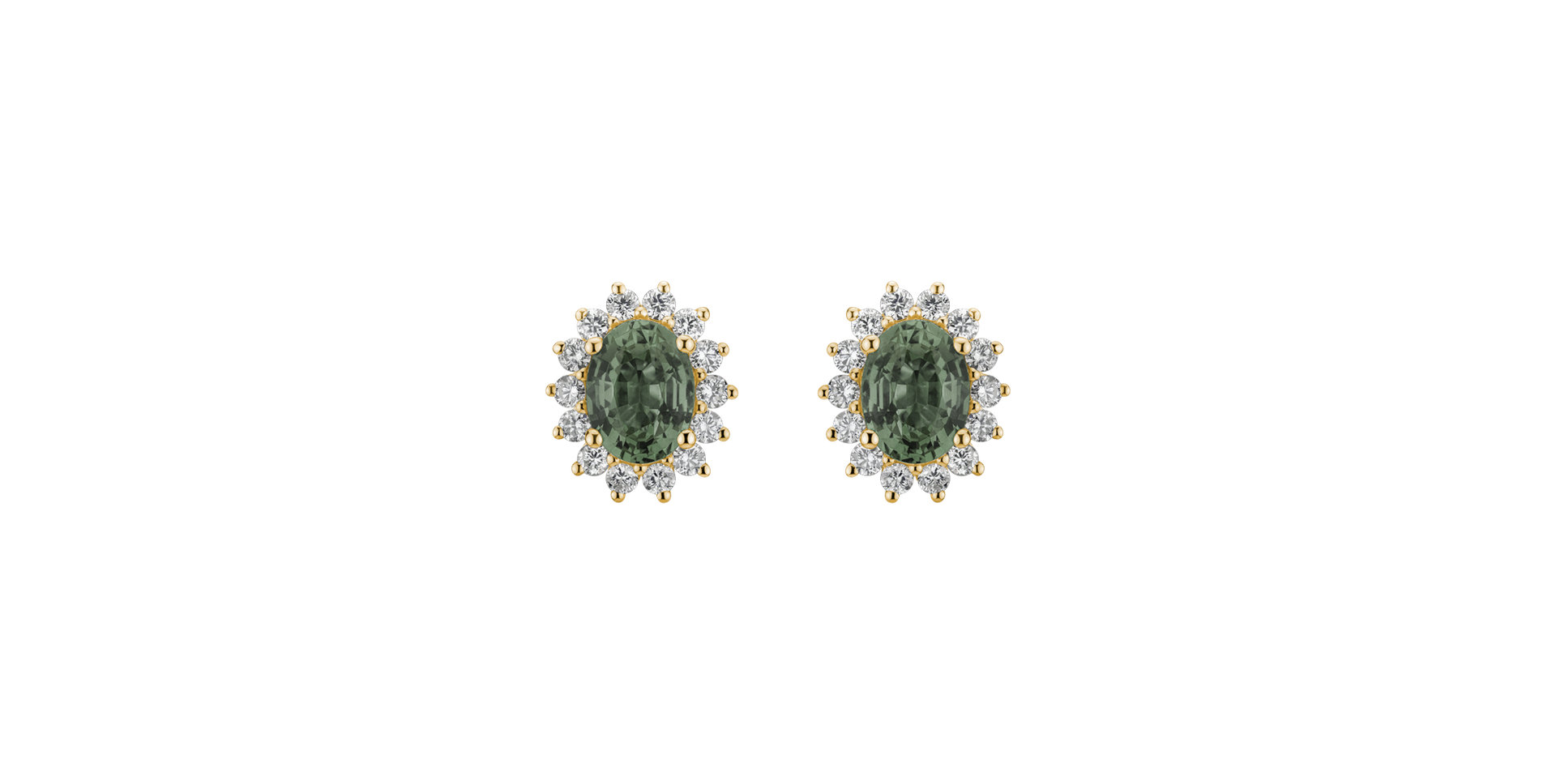 Náušnice s safírem a diamanty Princess Sparkle