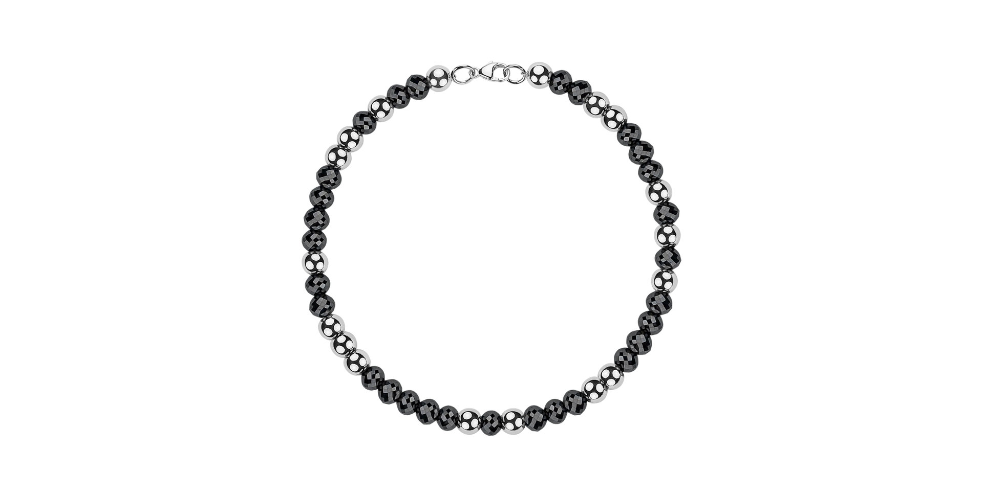 Náramek s černými diamanty Marbles Mood