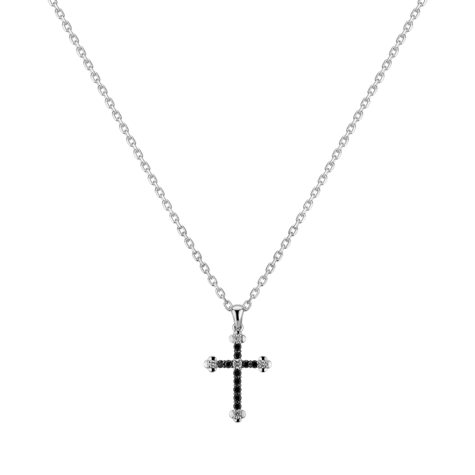 Přívěs s černými a bílými diamanty Sacred Devotion