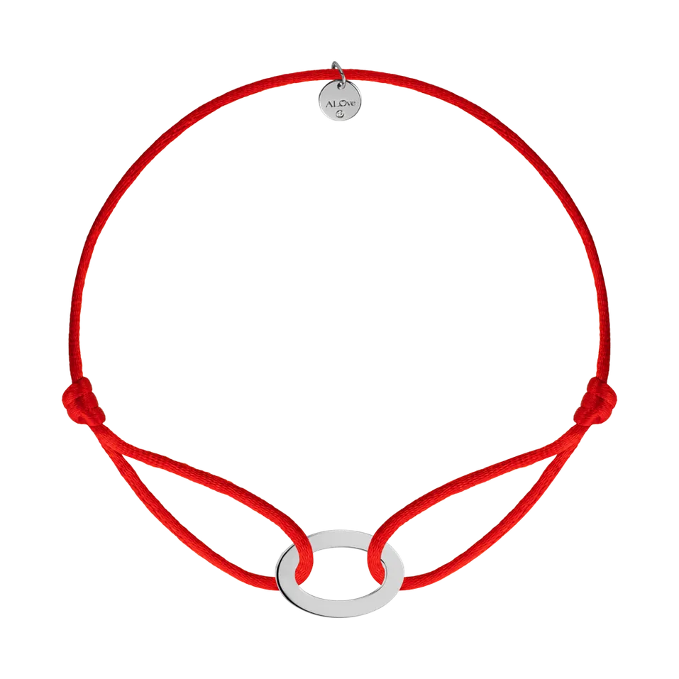 Náramek s diamanty a šňůrkou Circle