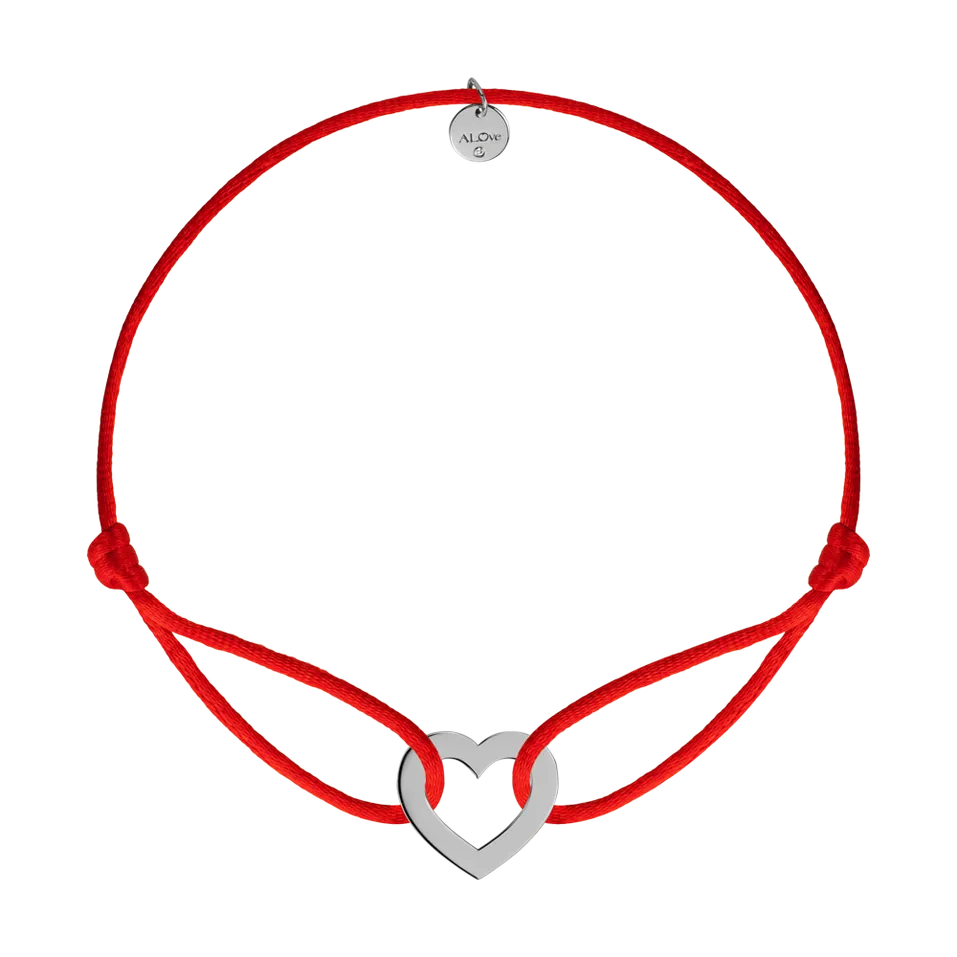Náramek s diamanty a šňůrkou Heart