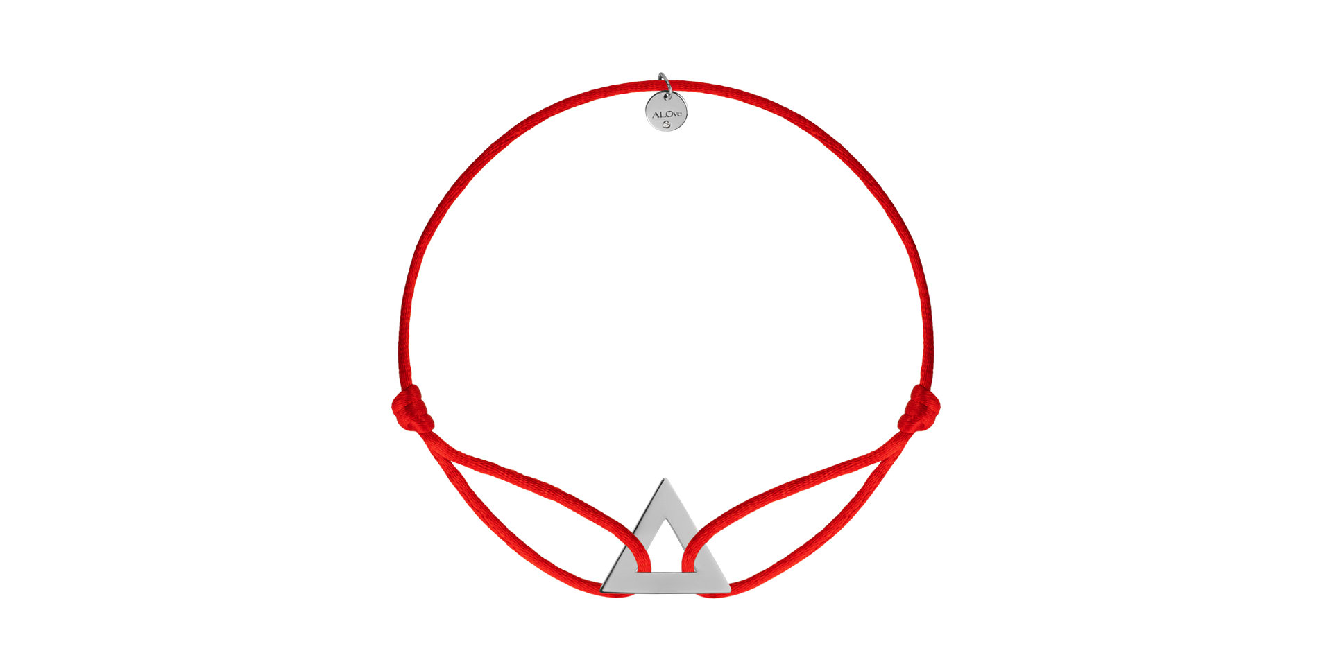 Náramek s diamantem a šňůrkou Triangle