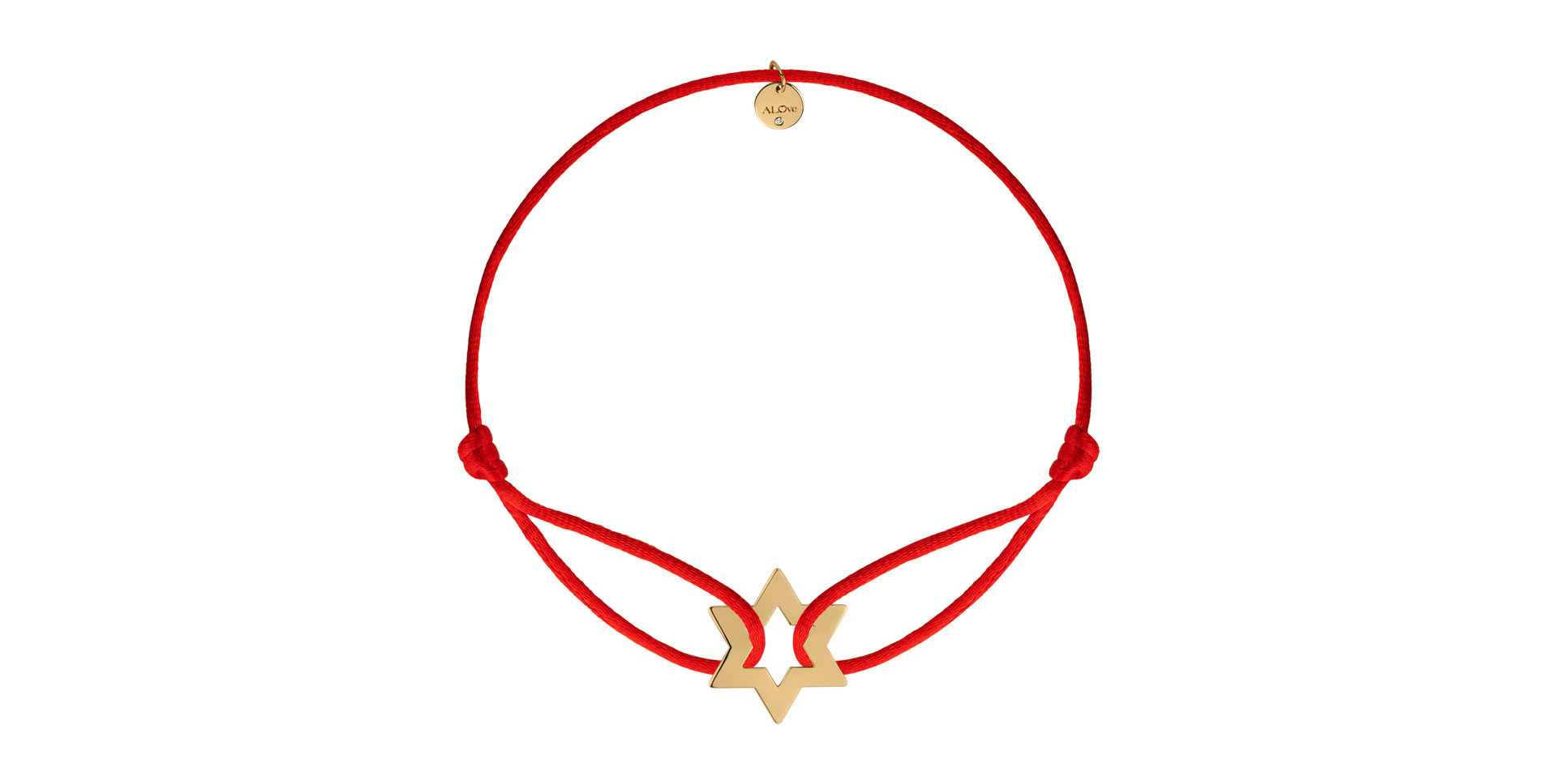 Náramek s diamantem a šňůrkou Star