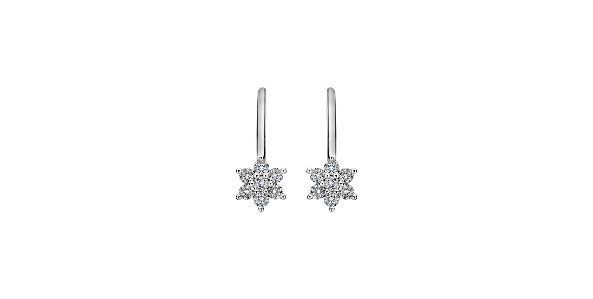 Náušnice s diamanty Magic Snowflakes