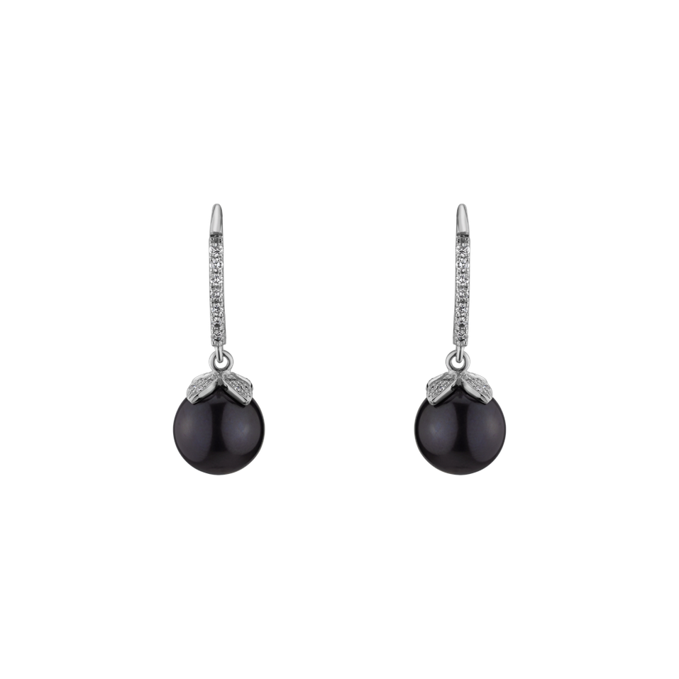 Náušnice s perlou a diamanty Indescribable Pearls