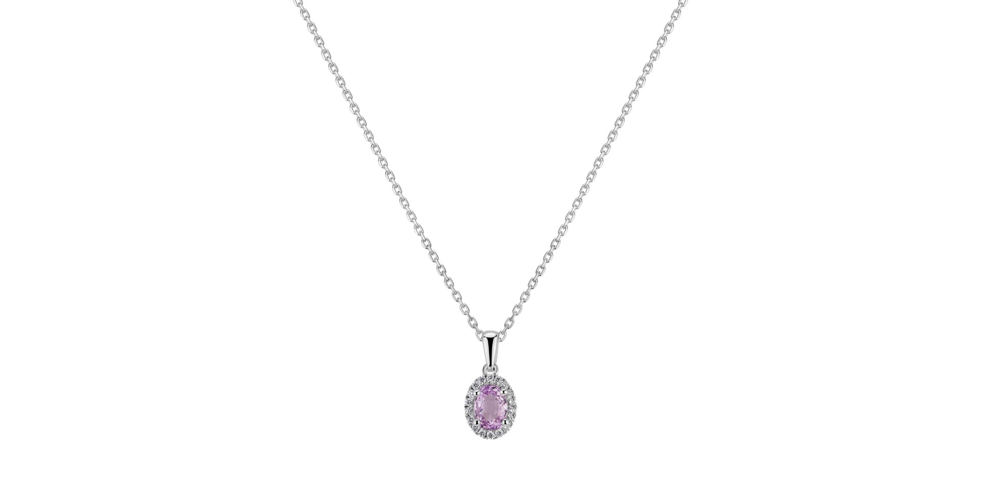 Přívěs s kunzitem a diamanty Princess Essence