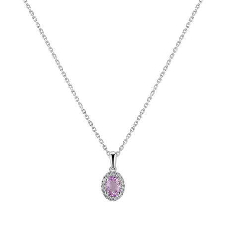 Přívěs s kunzitem a diamanty Princess Essence