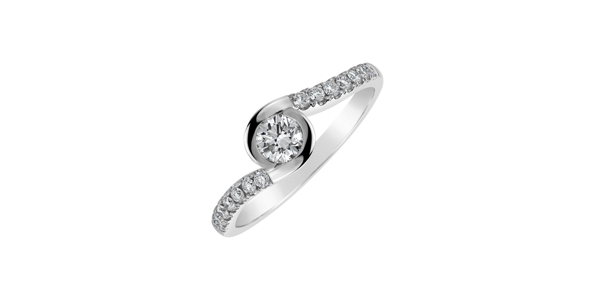 Prsten s diamanty Love Twist