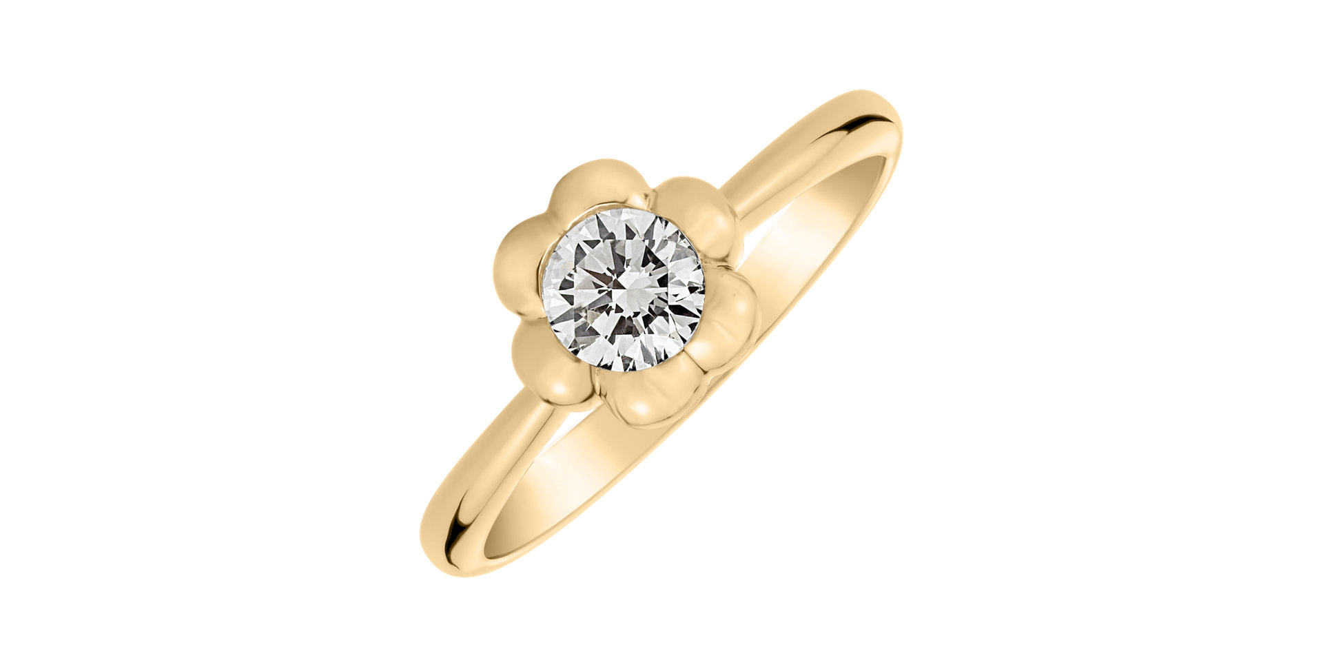 Prsten s diamantem Blooming Love