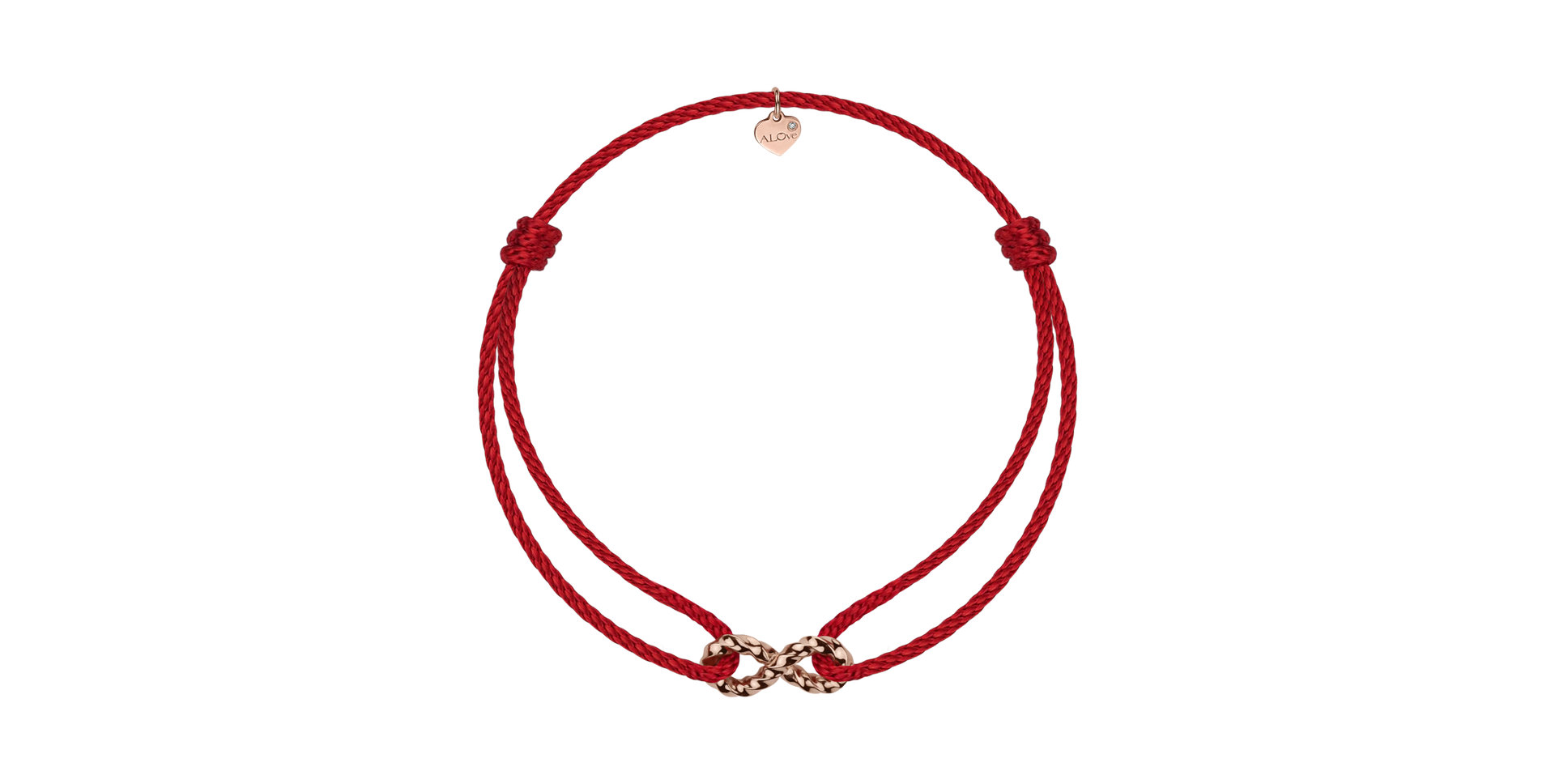 Diamantový náramek se šňůrkou Infinite life