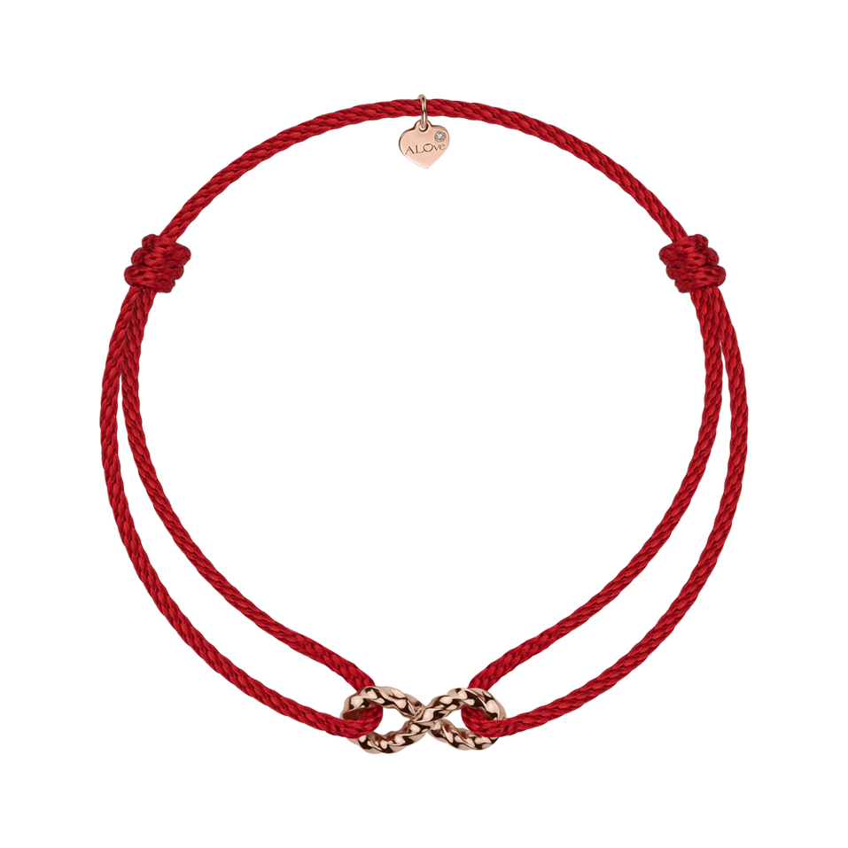 Diamantový náramek se šňůrkou Infinite life