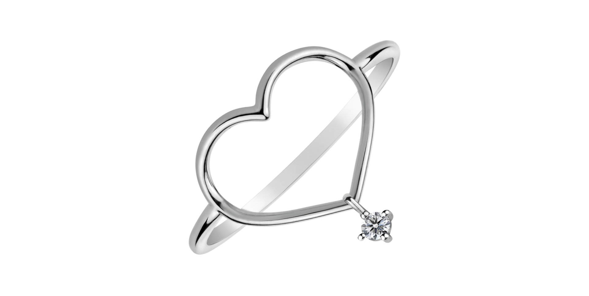 Prsten s diamantem Mellow Heart