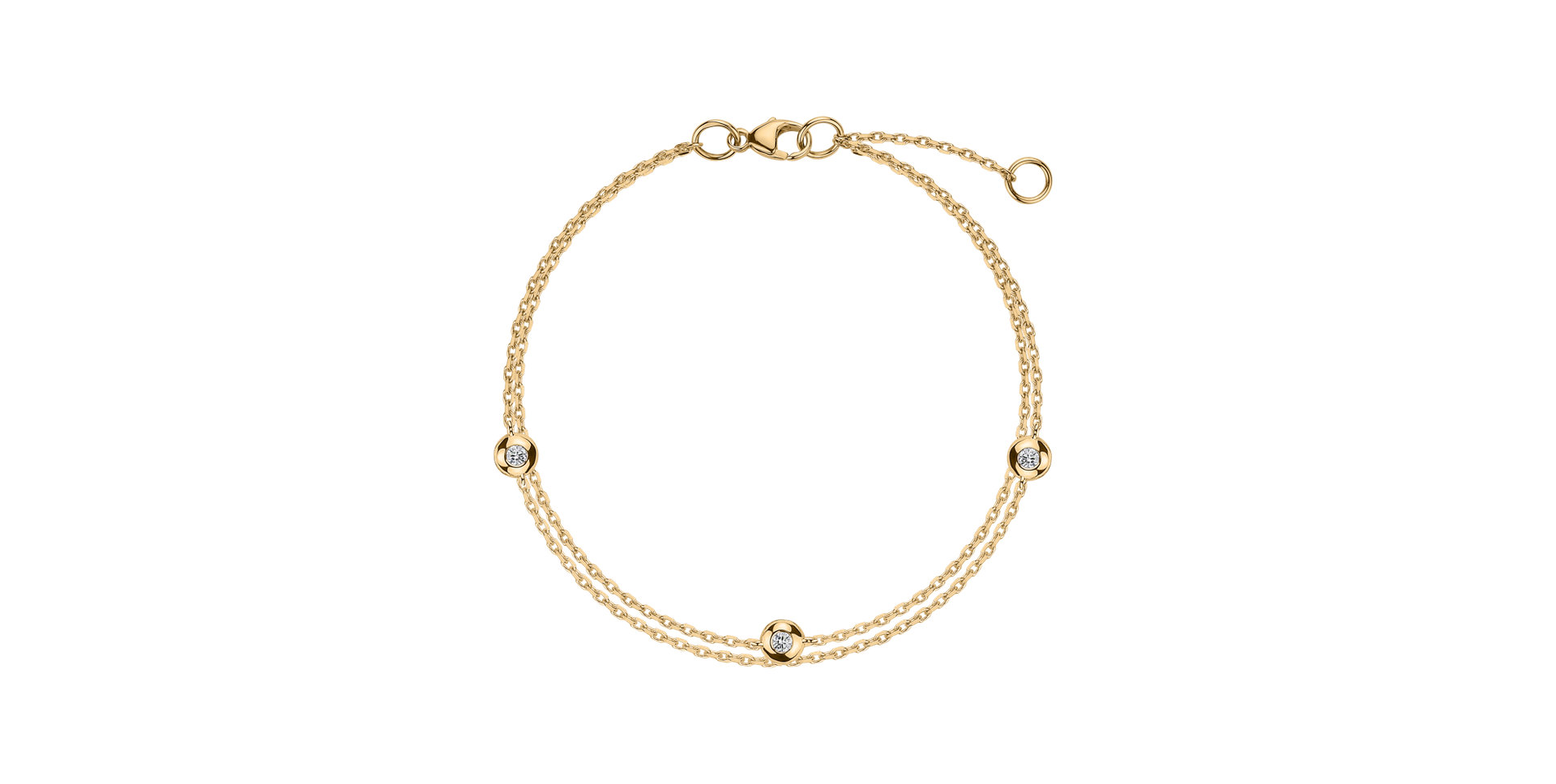Náramek s diamanty Triple Dots