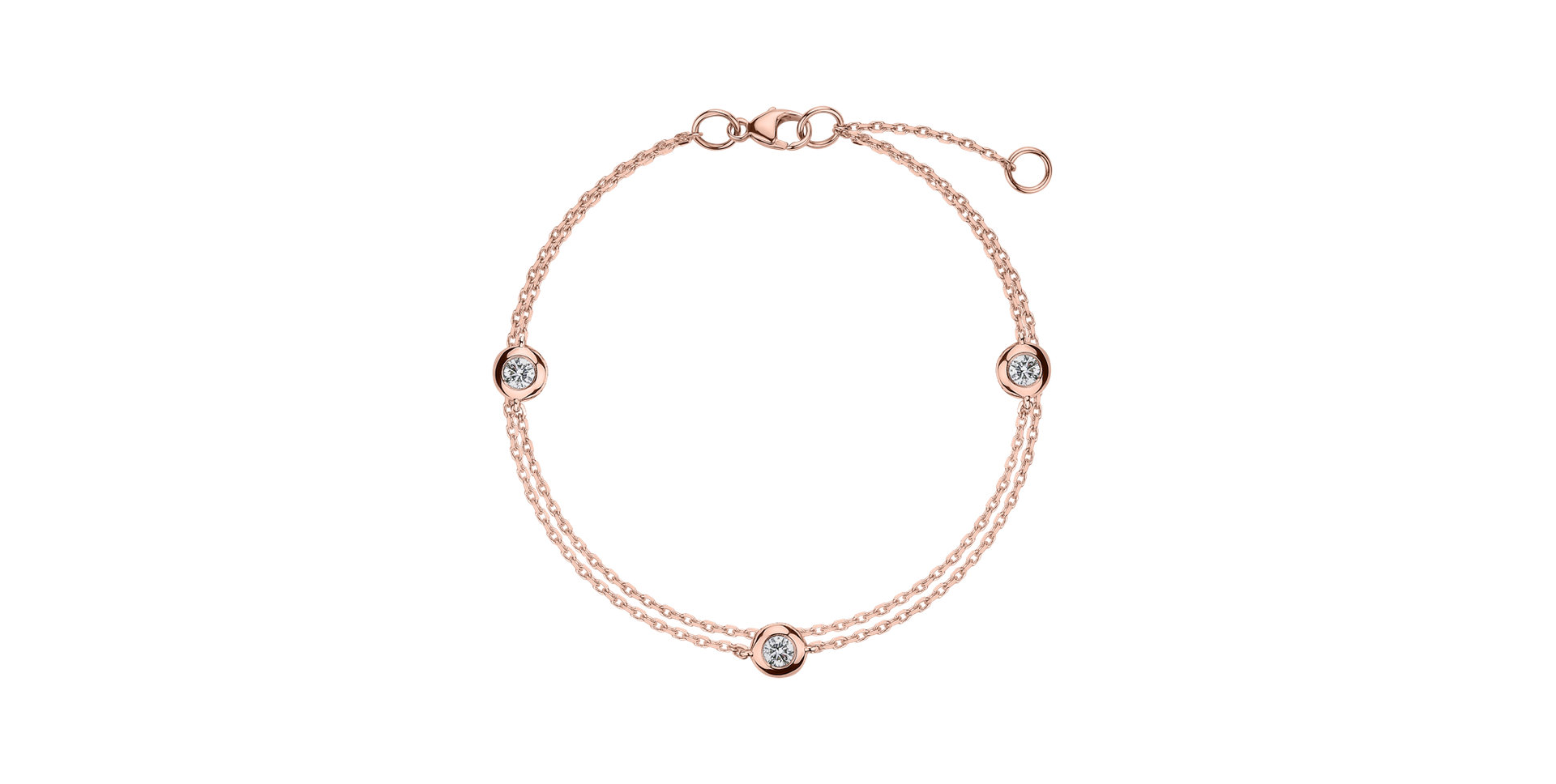 Náramek s diamanty Double Dots