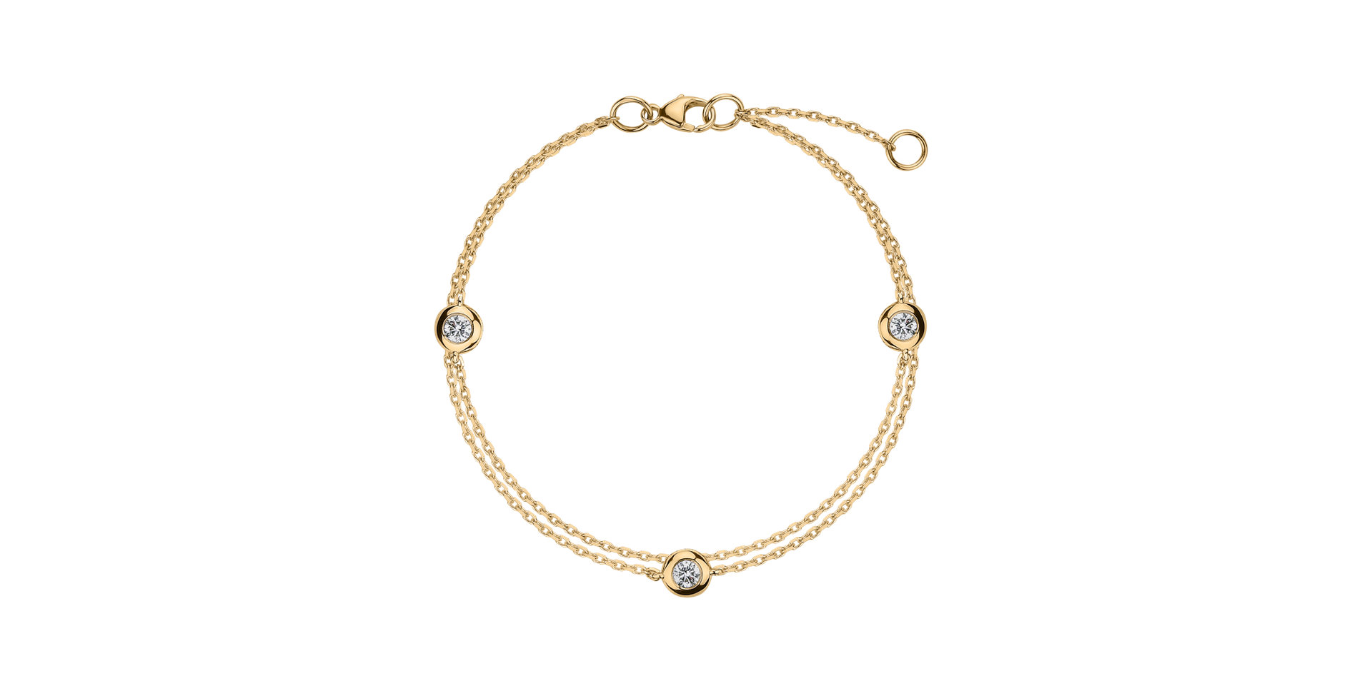 Náramek s diamanty Double Dots