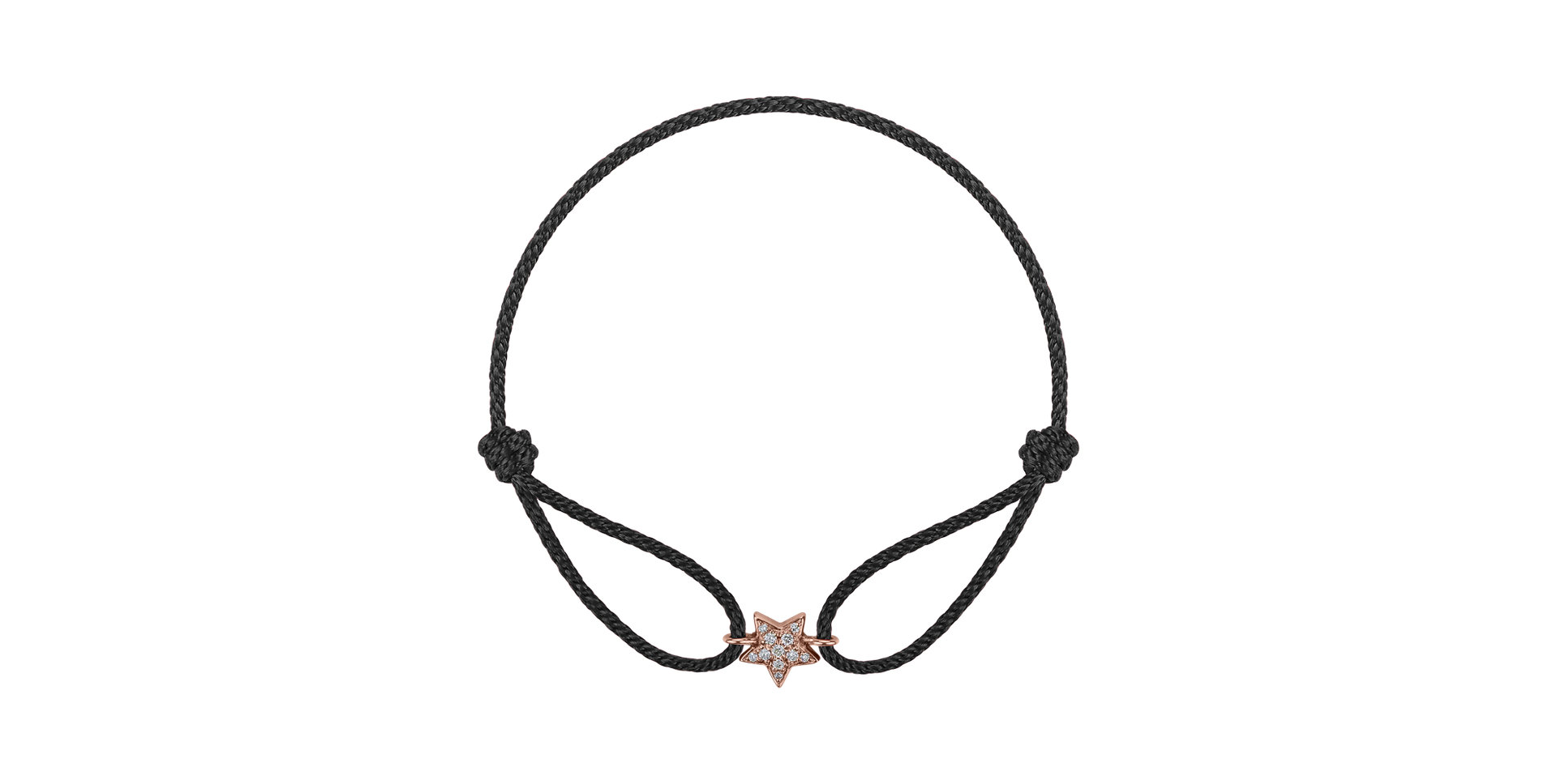 Diamantový náramek se šňůrkou Adorable Star