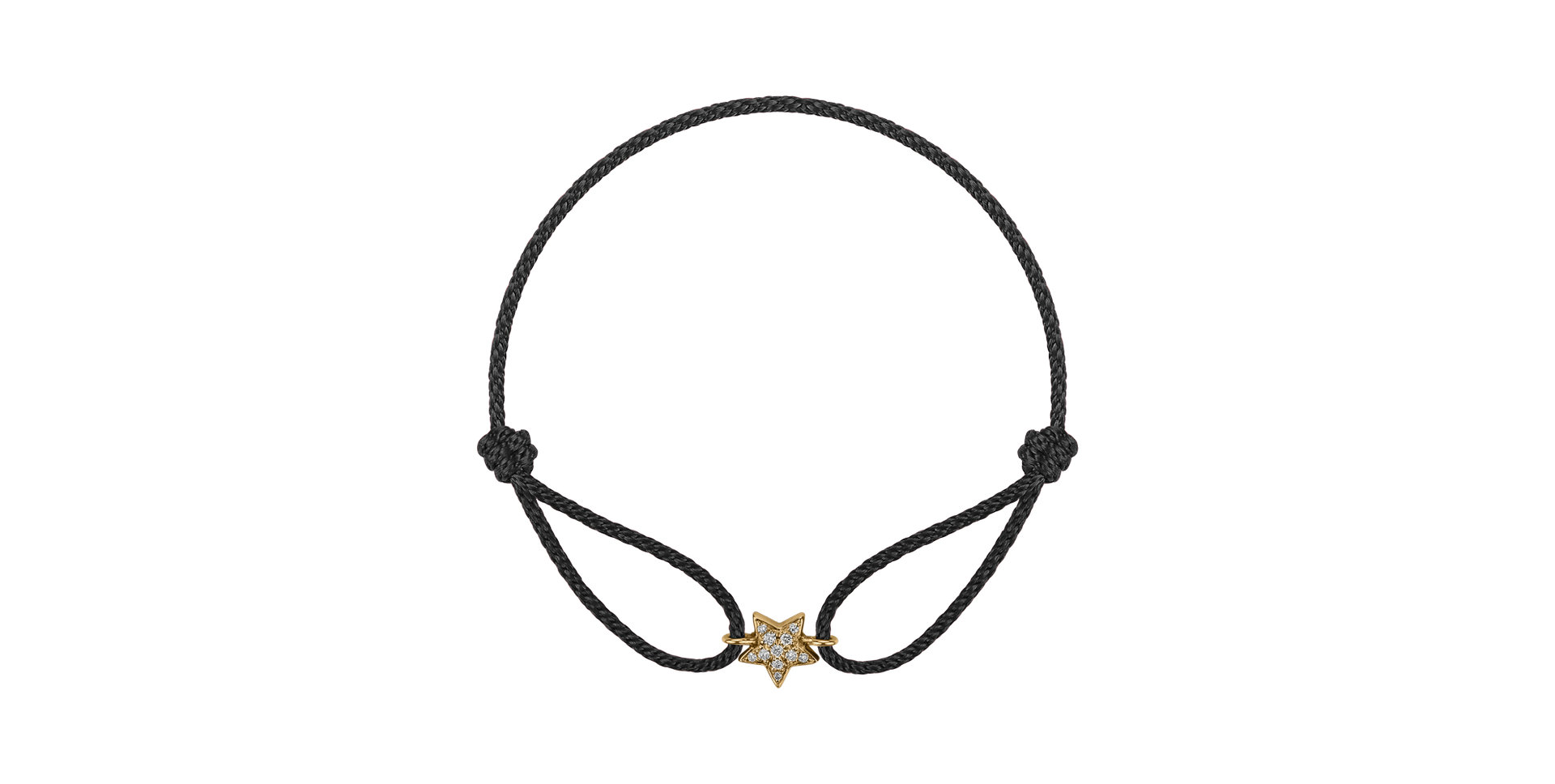 Diamantový náramek se šňůrkou Adorable Star