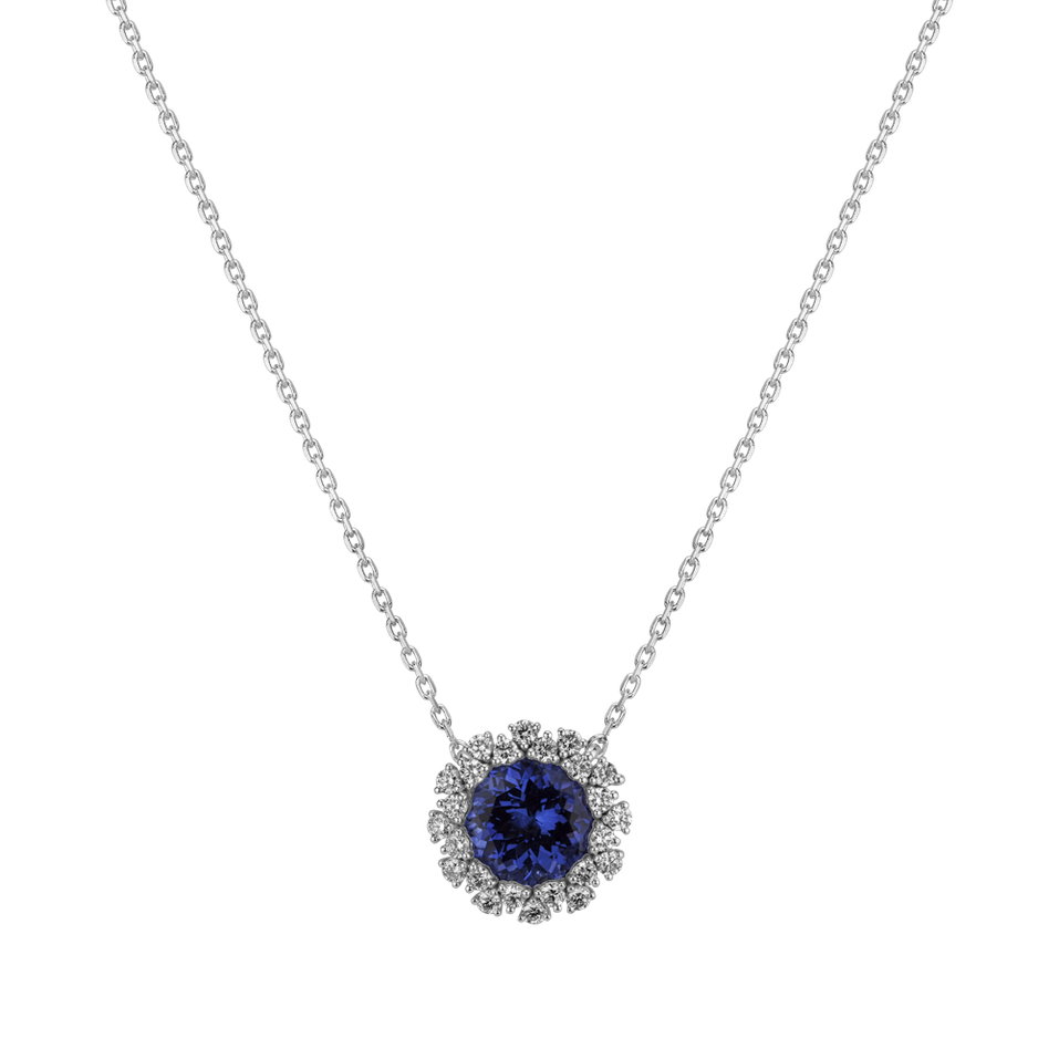 Náhrdelník s tanzanitem a diamanty Sacred Monarchy