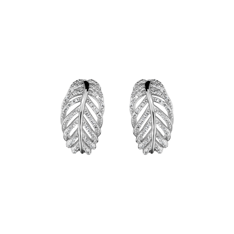 Náušnice s diamanty Feather of Heaven