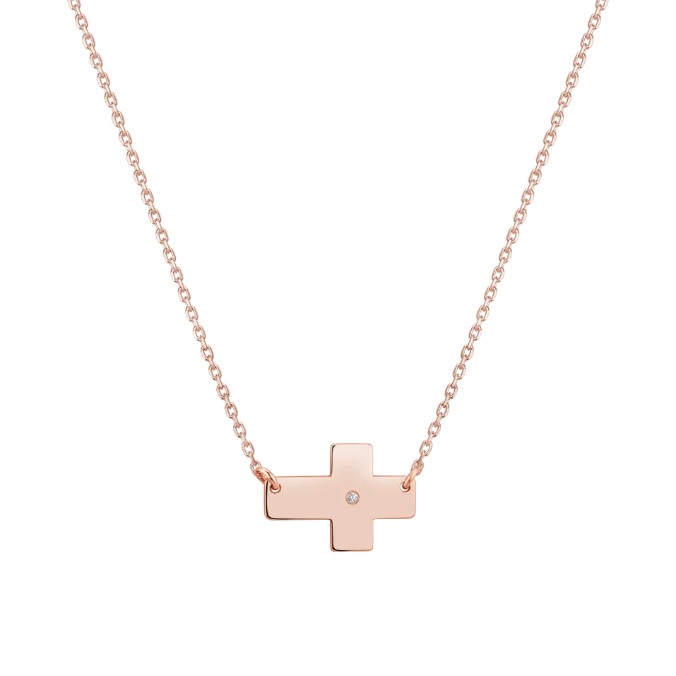 Náhrdelník s diamantem Cross of Devotion