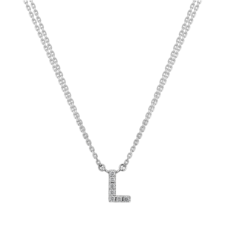 Náhrdelník s diamanty Shiny Alphabet