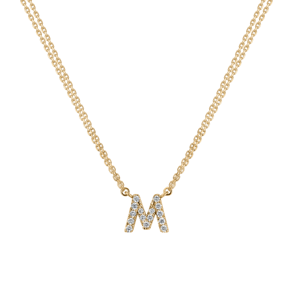 Náhrdelník s diamanty Shiny Alphabet