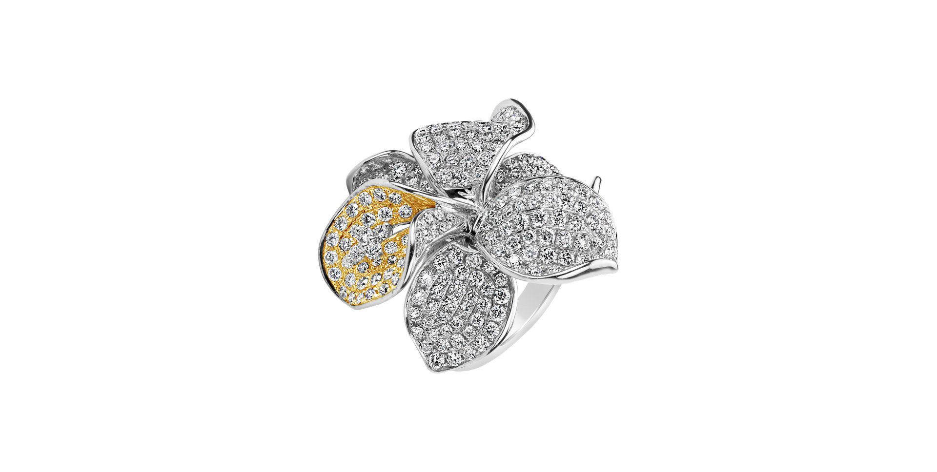 Prsten s diamanty Gold Calla