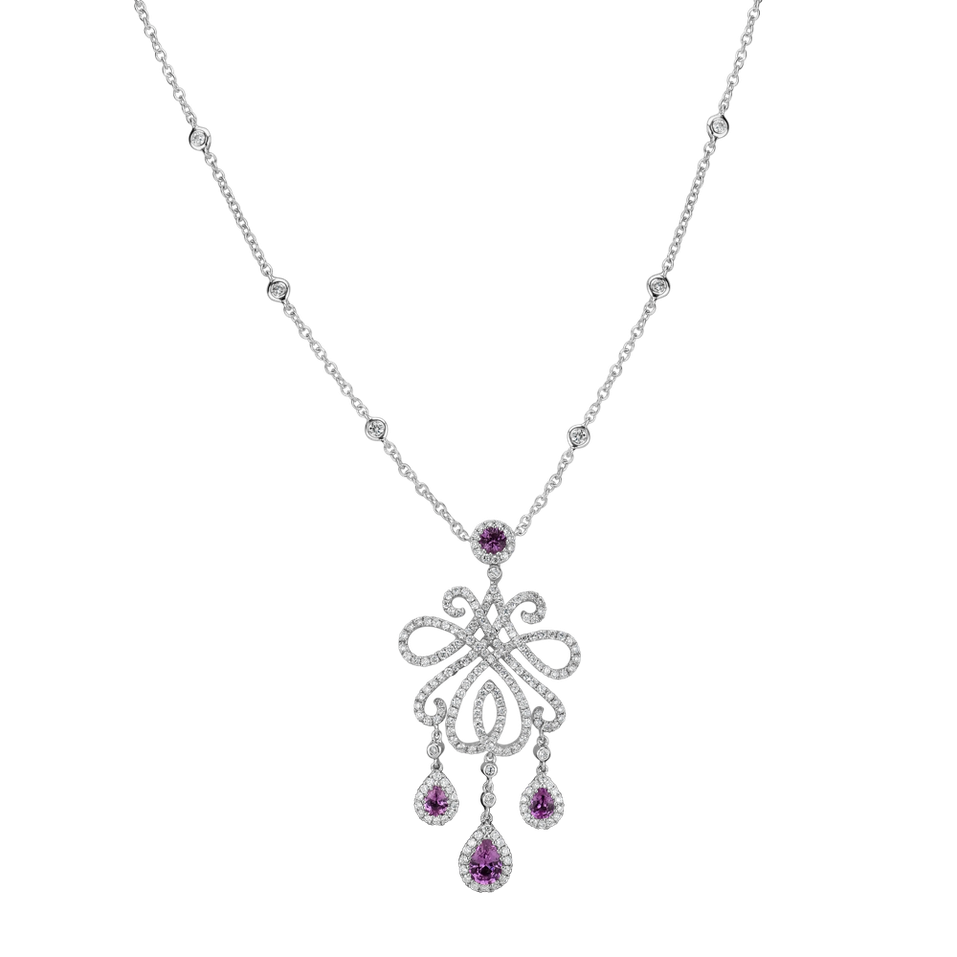 Náhrdelník s diamanty a safíry Originela