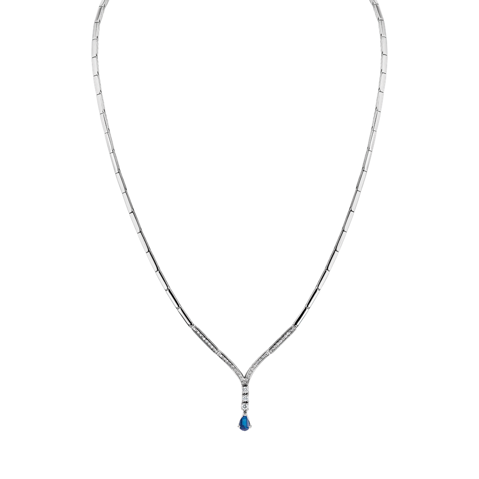 Náhrdelník se safírem a diamanty Adoration