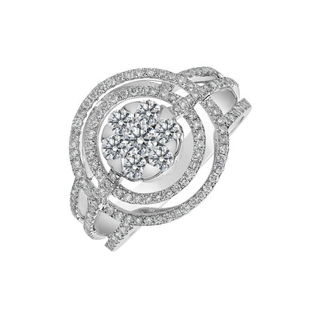 Prsten s diamanty Flower Maze