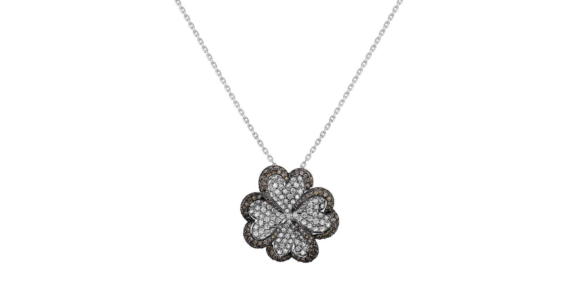 Přívěs s bílými a hnědými diamanty Gloomy Luck