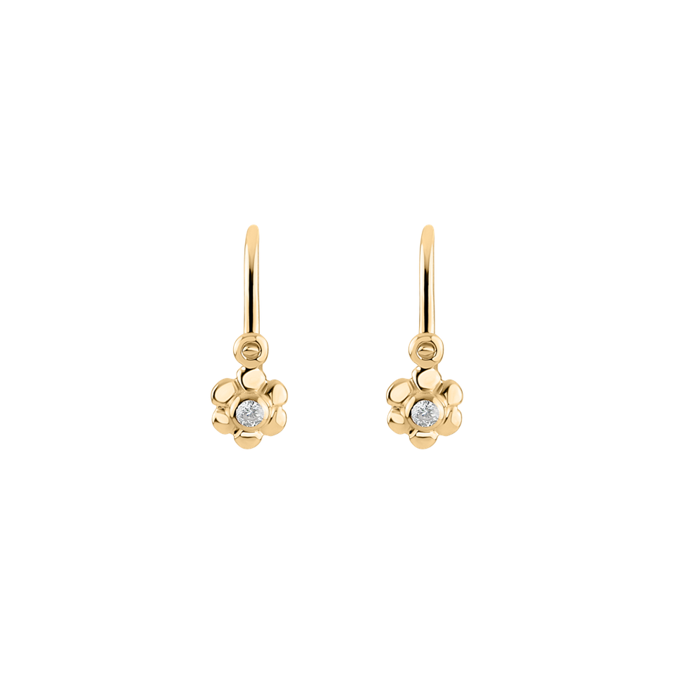 Dětské náušnice s diamantem Garden Fairy