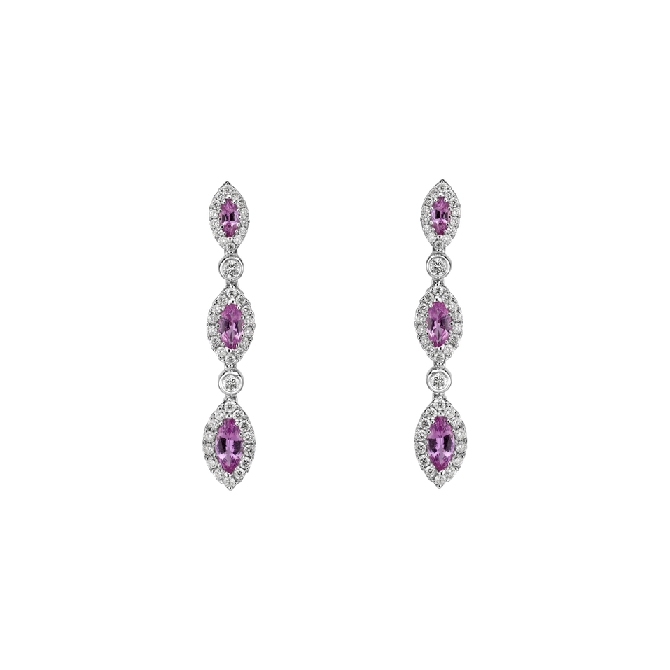 Náušnice s diamanty a safíry June