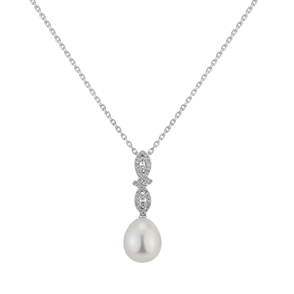 Přívěs s perlou a diamanty Pearl Eminence
