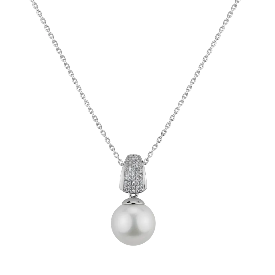 Přívěs s perlou a diamanty Elegant Reef