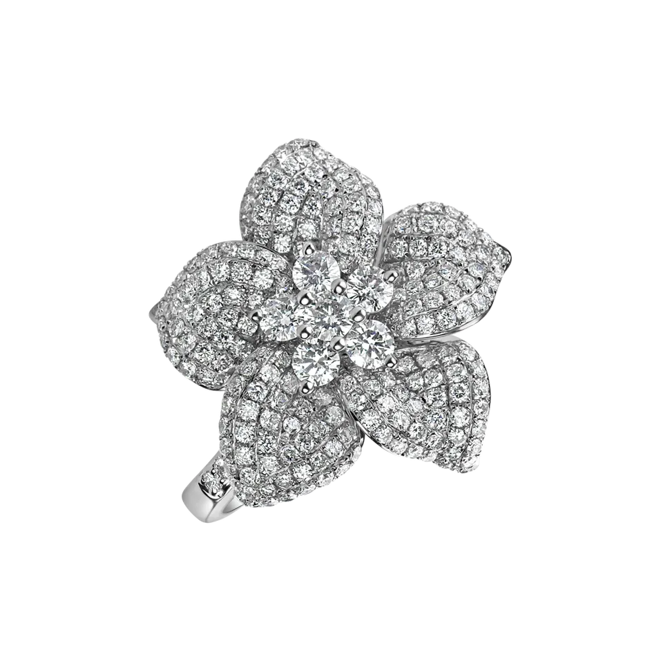 Prsten s diamanty Moonlight Flower