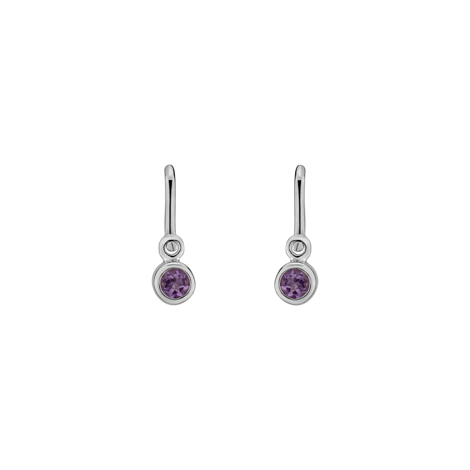 Dětské náušnice s ametystem Little Gem