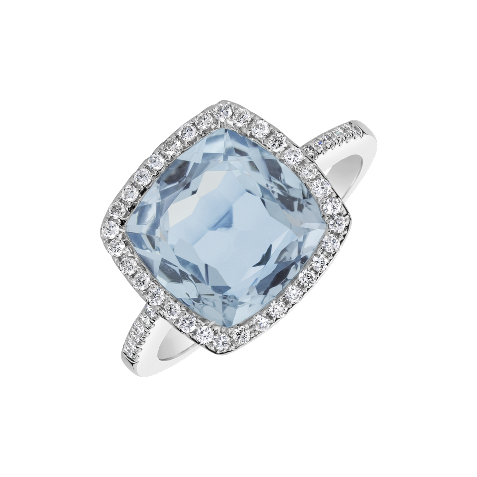 Prsten s topazem a diamanty Lumière