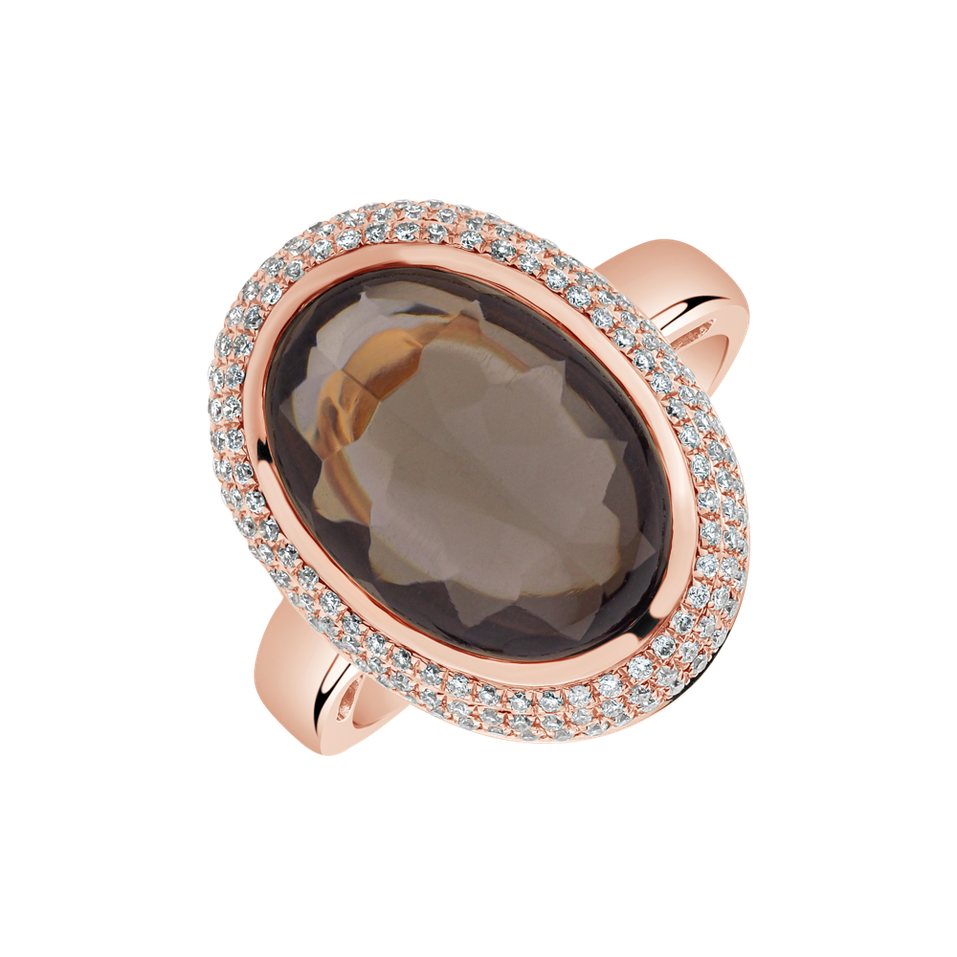 Prsten s quartzem diamanty Emory