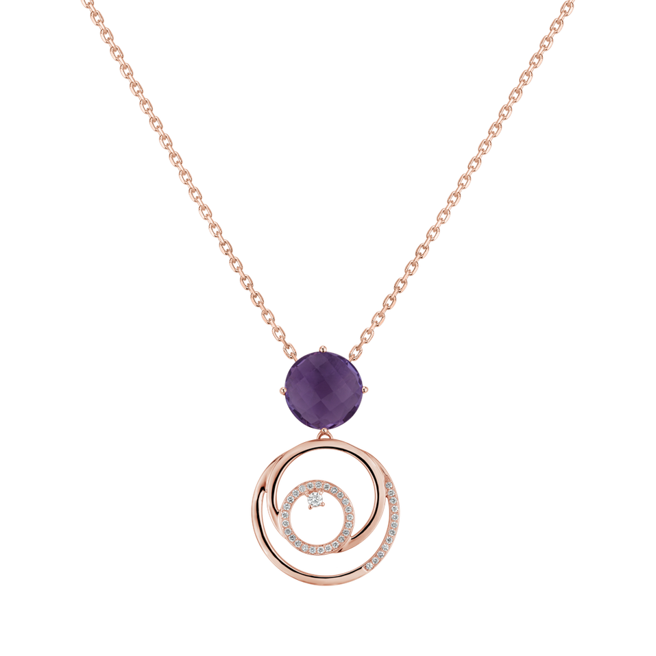 Přívěs s ametystem a diamanty Huge Success