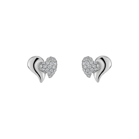 Náušnice s diamanty Brave Heart