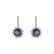 Náušnice s ametystem diamanty Vera2