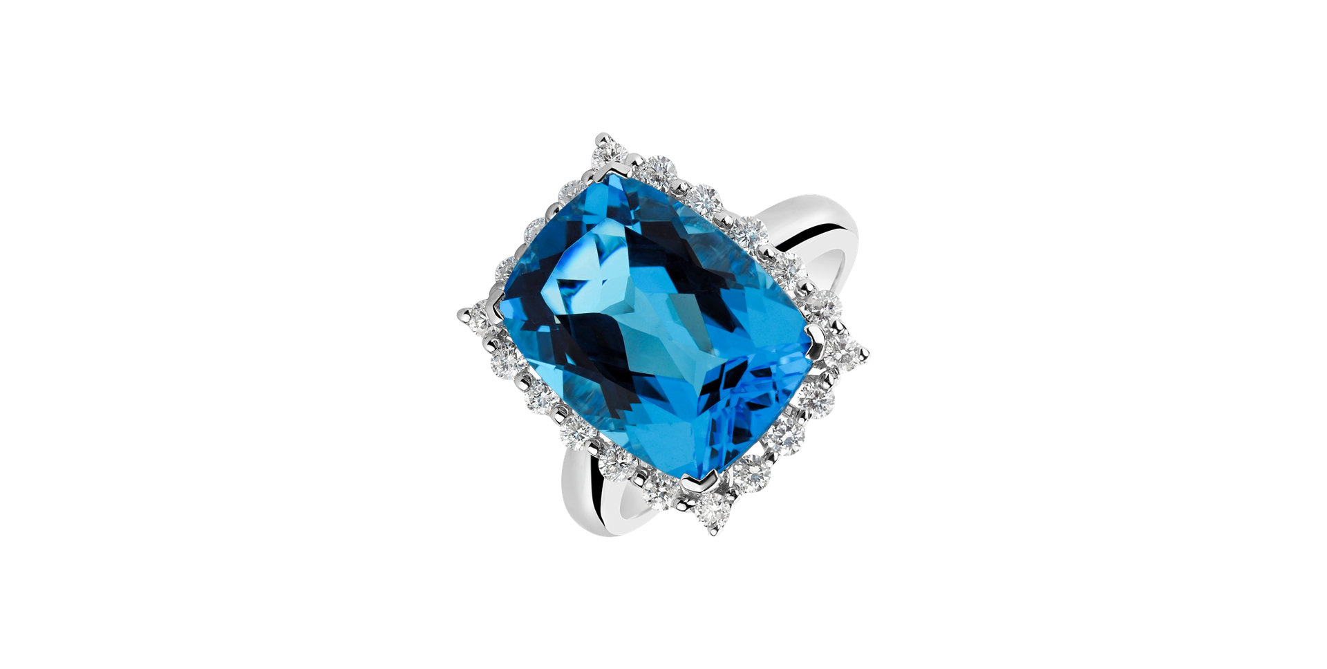 Prsten s topazem a diamanty Justin