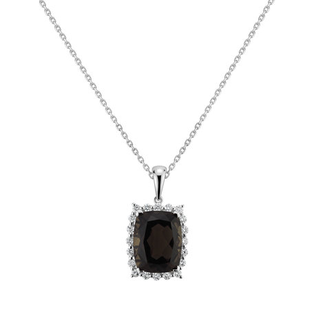 Přívěs s quartzem a diamanty Abdon