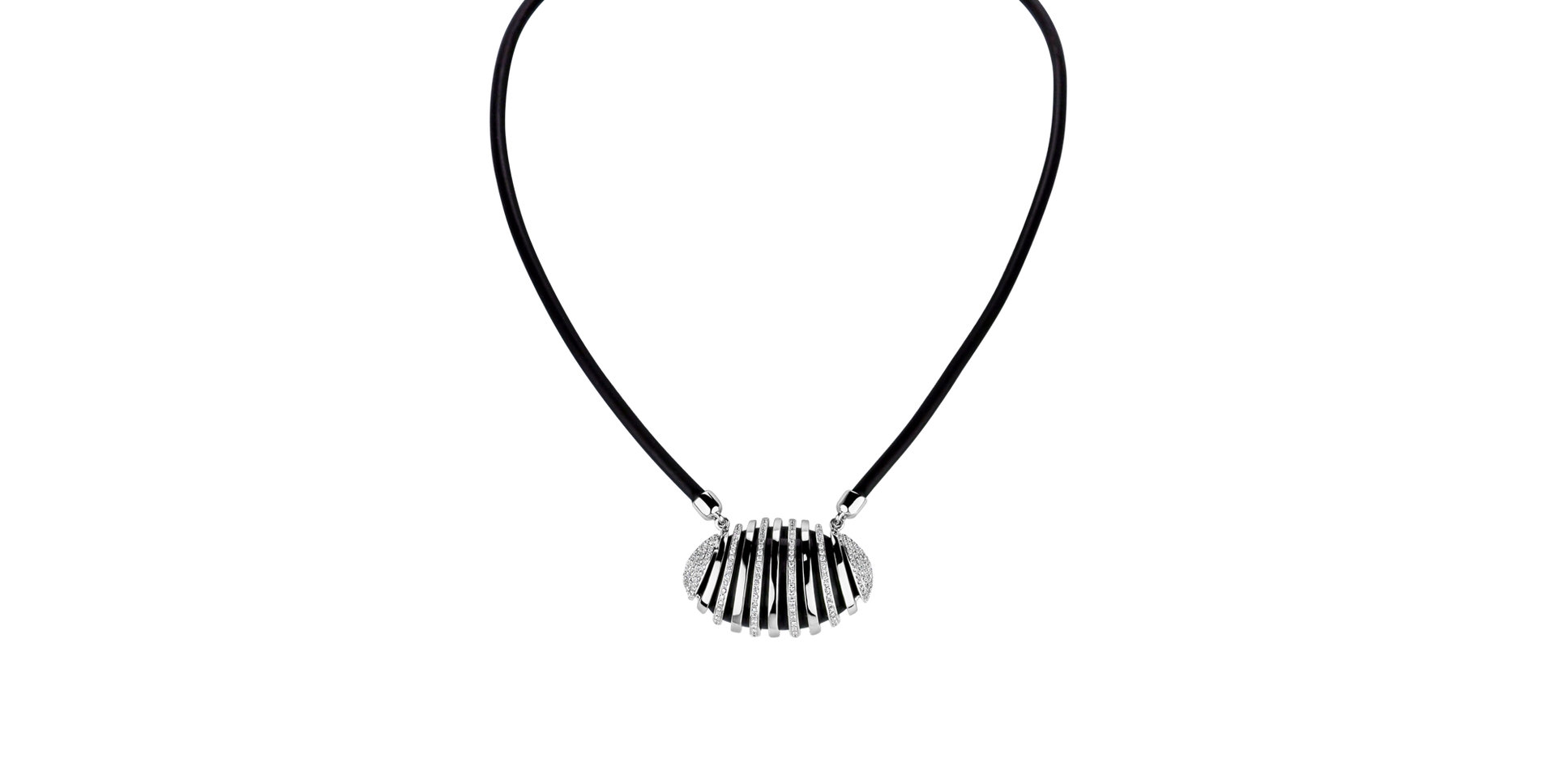 Náhrdelník s onyxem diamanty Sinful Harmony