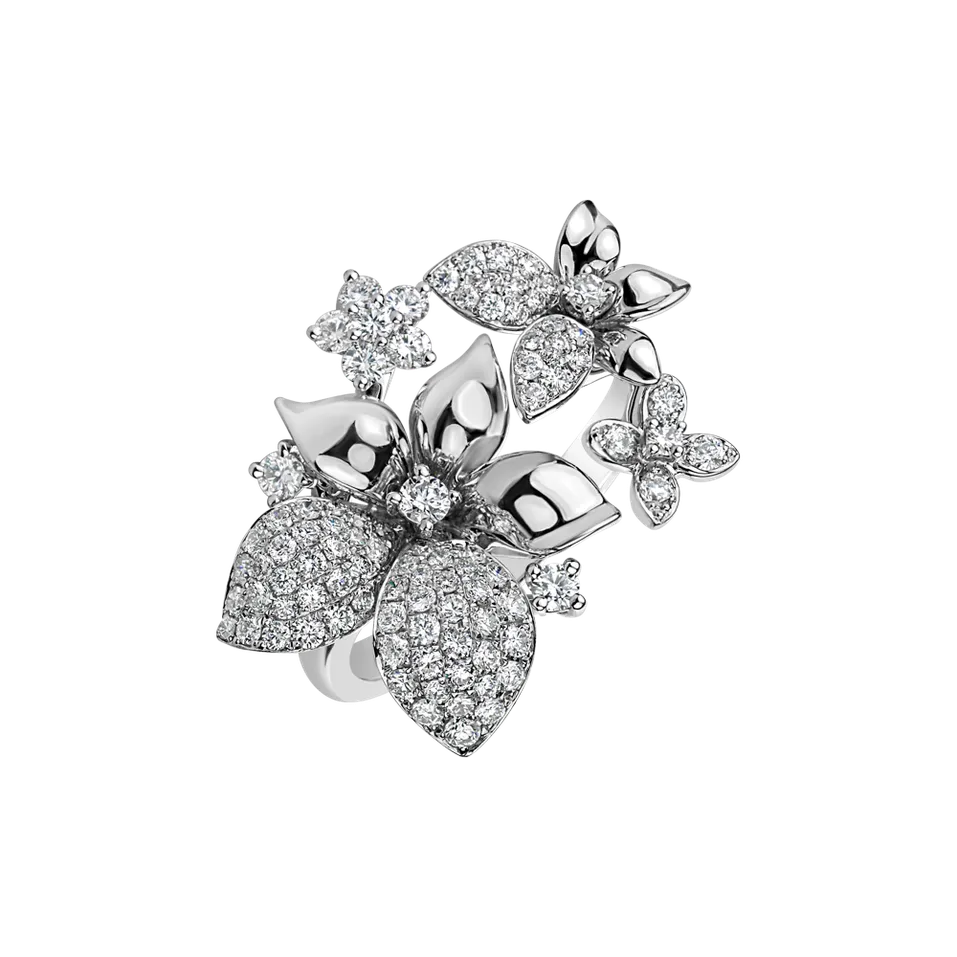 Prsten s diamanty Floral Enigma