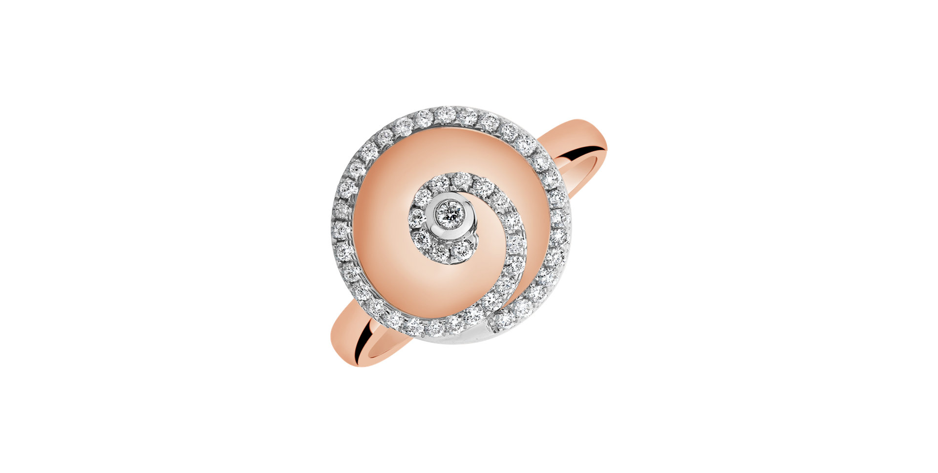 Prsten s diamanty Shiny Spiral